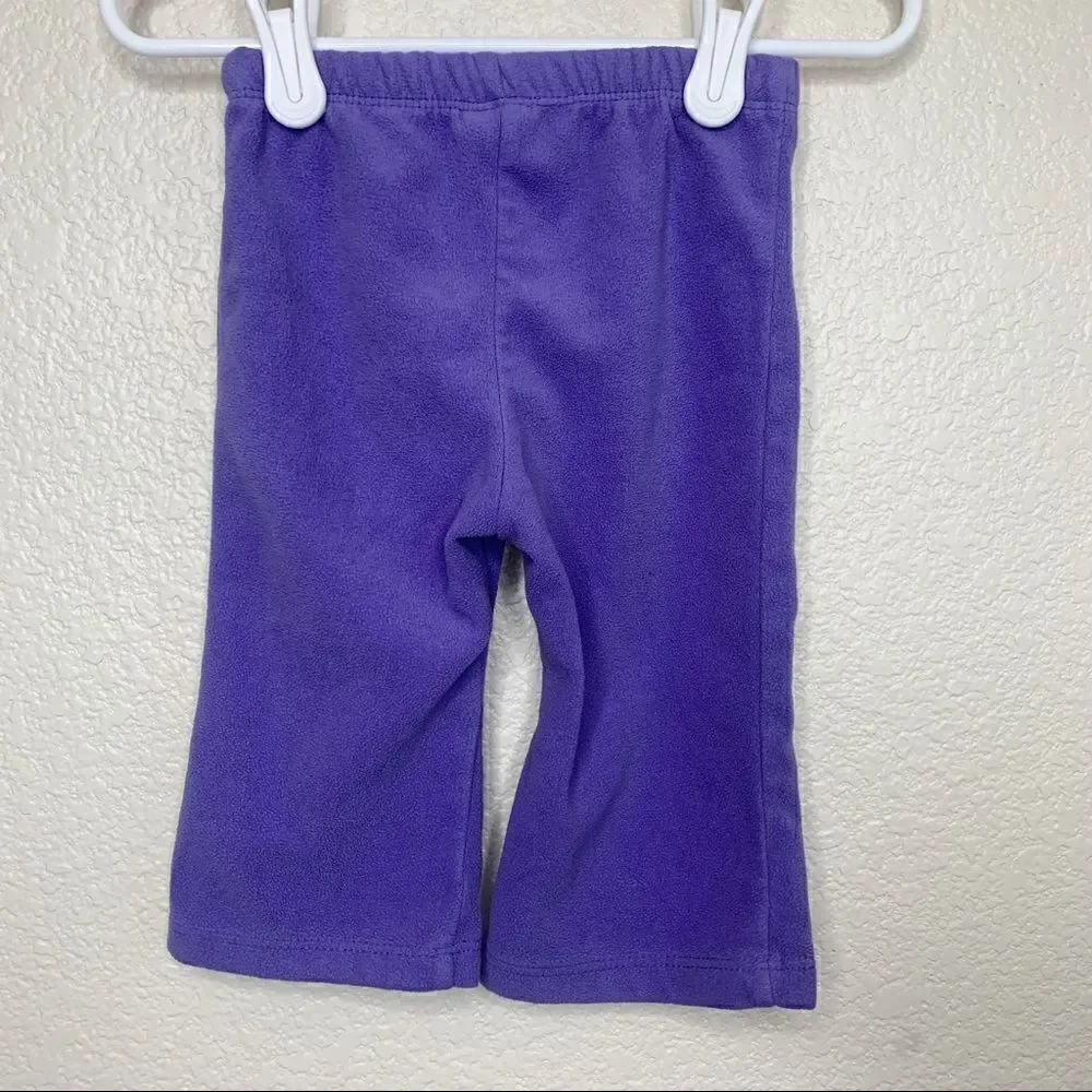 Carter’s 9 Months Baby Girl Fall/Winter Purple Fleece Vest & Pants Set
